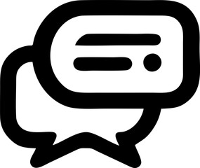 Poster - Dialogue bubble rounded minimalist conversational design