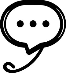 Poster - Curlicue dialog balloon with thoughts
