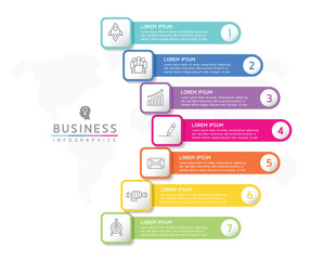 Fototapete - Vector business Presentation Connecting Steps Infographic Template