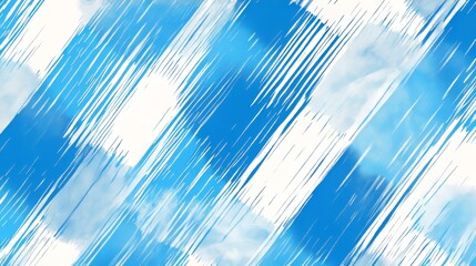Poster - A vibrant blue and white abstract pattern with dynamic diagonal streaks