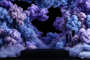 Wall Mural - Abstract Smoke Clouds Platform