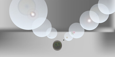 Poster - White abstract background with shapes