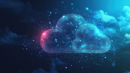 Aufkleber - Abstract cloud computing graphic