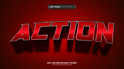 Wall Mural - action 3d editable text effect
