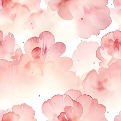 Wall Mural - watercolor blossom: a gentle pink floral dream