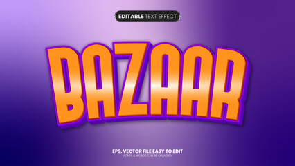 Wall Mural - bazaar editable text effect