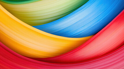 Poster - Vibrant Swirls of Colorful Brush Strokes in Abstract Artwork Design Displaying Motion and Fluidity