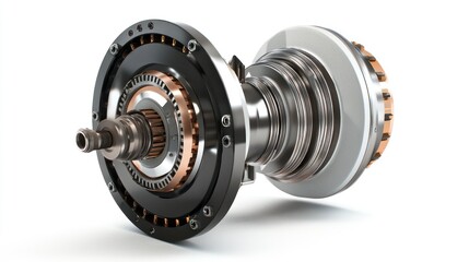 Leinwandbilder - Detailed close-up of a complex mechanical gear system