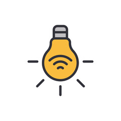 Poster - Smart Bulb Symbolizing Innovation and Connected Home Technology