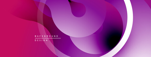 Poster - Abstract fluid shapes, vibrant purple hues, modern design. Smooth gradients create dynamic visual flow. Minimalist aesthetic.