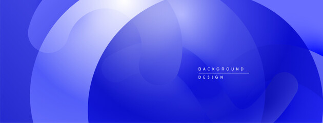 Leinwandbilder - Abstract blue background. Overlapping shapes create dynamic visual effect. Modern design suitable for banners, websites.