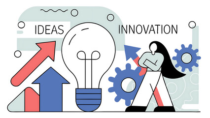 Poster - ideas and innovation artificial intelligence science and technology connecting creativity with modern technology new solutions development of innovations and inventions cybersecurity 49049258 1