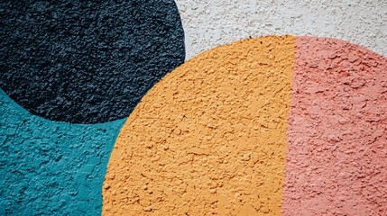 Poster - Abstract textured wall art featuring colorful circles in a modern style