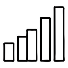 Poster - Growth bar chart diagram showing business success and financial graph increase in data analysis report isolated on transparent background