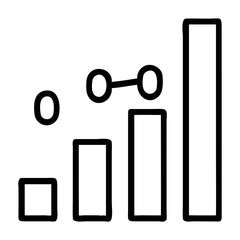 Aufkleber - Fitness progress bar chart with dumbbell icon for gym workout and exercise tracking application design isolated on transparent background