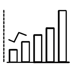 Poster - Growth chart infographic bar graph financial data analysis business report presentation statistics progress isolated on transparent background