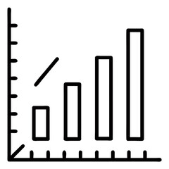 Poster - Bar chart graph diagram infographic presentation data analysis report business growth icon illustration vector isolated on transparent background