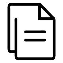 Aufkleber - Document file icon vector illustration for web design and application interface in modern outline style isolated on transparent background