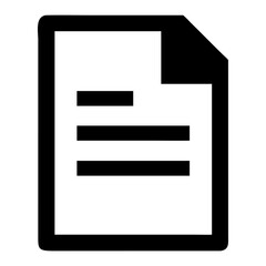 Aufkleber - Document file paper page text information icon vector illustration for web design and application use isolated on transparent background