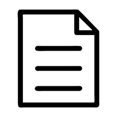 Aufkleber - Document file icon vector illustration representing a page with text lines for web design and application use isolated on transparent background