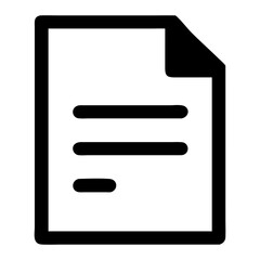 Aufkleber - Document file icon vector illustration of paper page with text and folded corner for web design use case isolated on transparent background