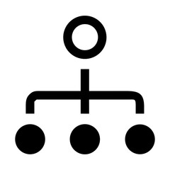 Aufkleber - Hierarchy chart diagram organization structure tree flowchart network connection relationship concept isolated on transparent background