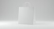 © Feb - Blank White Paper Shopping Bag: Minimalist Product Mockup