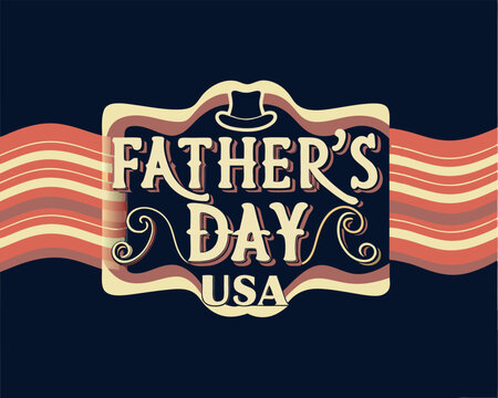 Elegant Father's Day background design featuring a classic pattern and bold lettering to mark the special occasion.