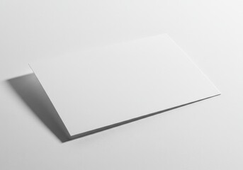 Poster - Blank white paper with shadow on white background for mockup design