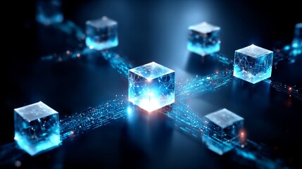Poster - Interconnected Luminescent Data Cubes: Visualizing Blockchain, Artificial Intelligence, and Network Connectivity 