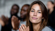 © KAMOLPOP - Engaging Business Meeting with Diverse Group of People Applauding Together and Celebrating Success