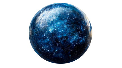 Wall Mural - cosmic sphere with nebula and stars surface detail, cut out transparent