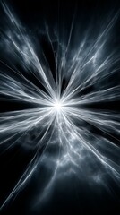 Aufkleber - Abstract Radiance: Burst of Light Streams Across a Dark Sky, Creating a Dramatic and Energetic Atmosphere