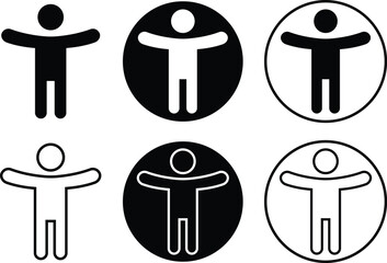 Poster - Accessibility icon set flat, outline style. Simple vector illustration. Universal access symbols isolated on transparent background. Blind disability people or visually impaired access the web button.