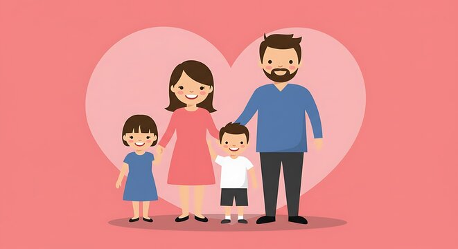 Parents Day poster with hanging gender signs, mustache and woman's lips. Hand lettering. Vector illustration.