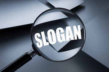 Poster - Magnifying glass focuses on word 