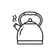 © Vector Alchemy  - Steaming Kettle with Handle and Spout for Tea or Coffee