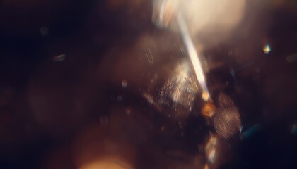 Leinwandbilder - ethereal abstract light beam with golden bokeh and soft prism flares for modern web design or luxury branding background

