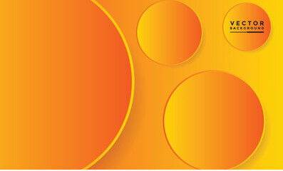 Aufkleber - Modern abstract orange circle shape design.