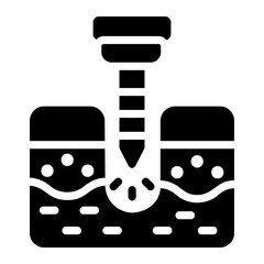 Wall Mural - drilling solid icon