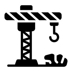 Wall Mural - crane solid icon