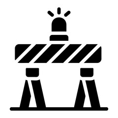 Wall Mural - road barrier solid icon