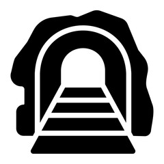 Wall Mural - railway solid icon
