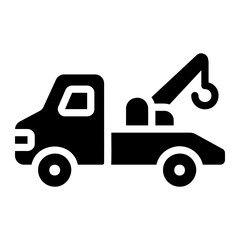 Wall Mural - tow truck solid icon