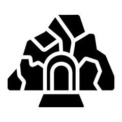 Wall Mural - cave solid icon