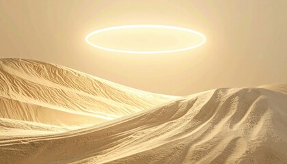Poster - Mysterious light phenomenon in desert landscape stunning visual display natural environment aerial perspective science and exploration