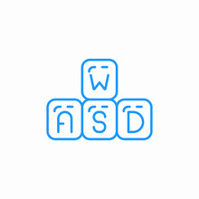 keyboard gaming controls icon sign vector