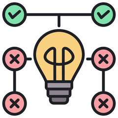 Poster - Trial And Error Lineal Color Icon