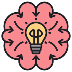 Poster - Brainstorming Lineal Color Icon