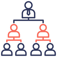 Poster - Organization Structure Dual Tone Icon